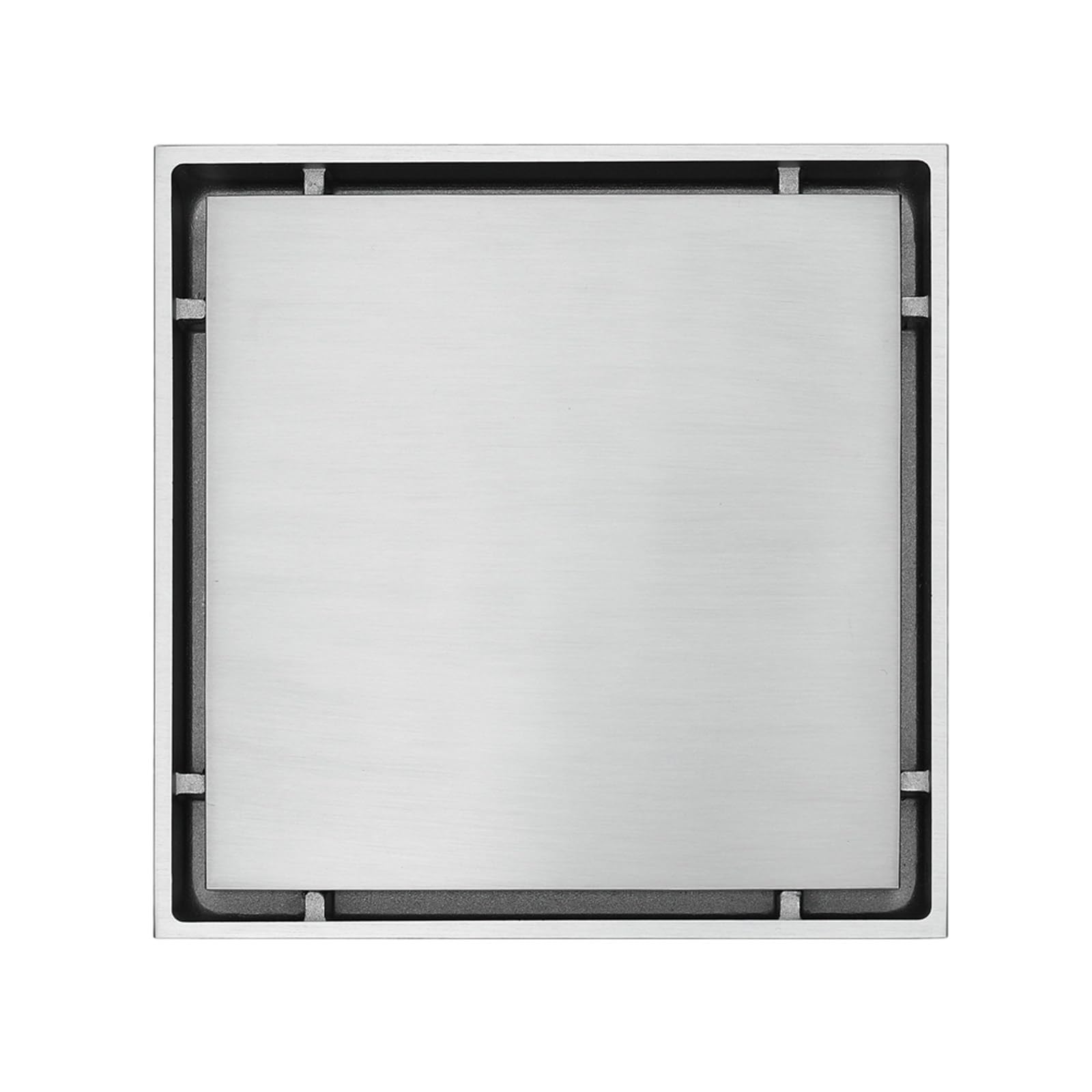 Siphon de sol carré 15x15 cm bonde de douche invisible anti-odeur