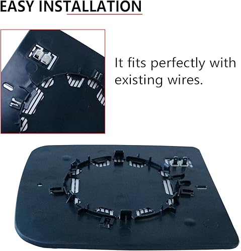 Miniatura 5 de Lente grande de espejo plano de remolque con calefacción, lado derecho del pasajero, compatible con Dodge Ram 1500 2500 3500 2009 2010 2011 2012