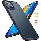 TORRAS Shockproof Designed for iPhone 13 Mini Case, 10 FT Military Drop Protection Translucent Hard PC Back with Soft Edge Protective Slim 13 Mini Phone case, Matte Black