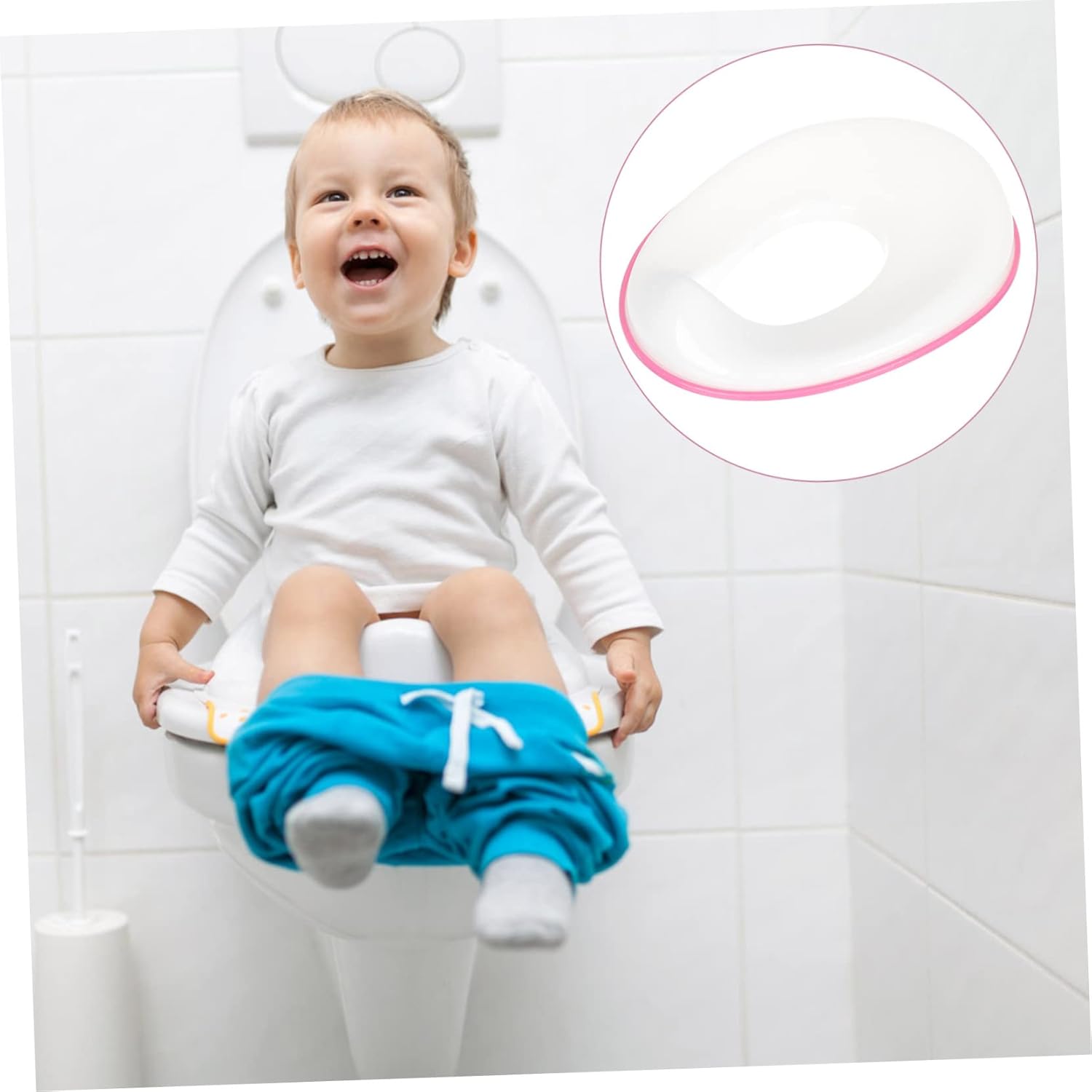 Boy Girl Toilet Seat Non-Skid Base Portable Training Potty for Boys and Girls