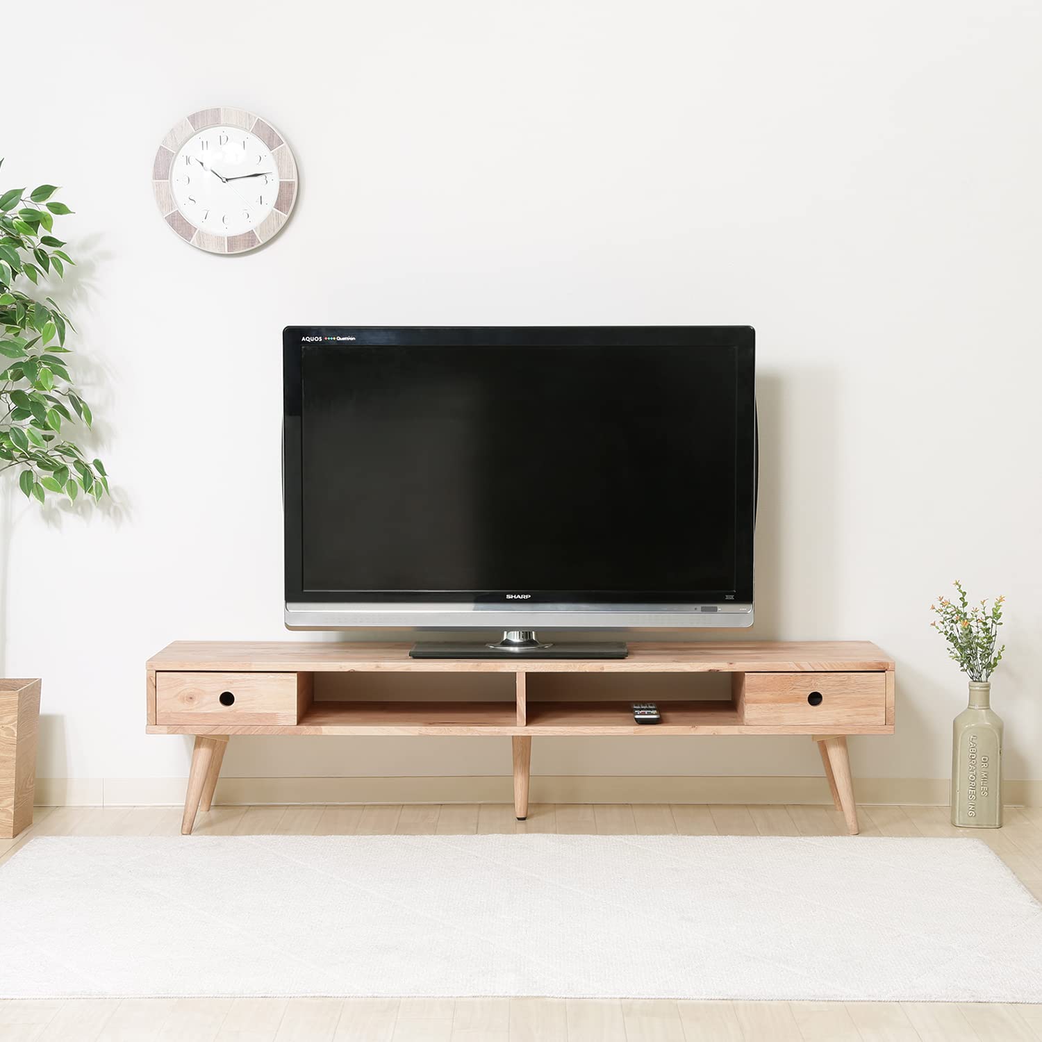 不二貿易のノイエル 激しい オーク材 テレビボードです。天然木 - テレビ台