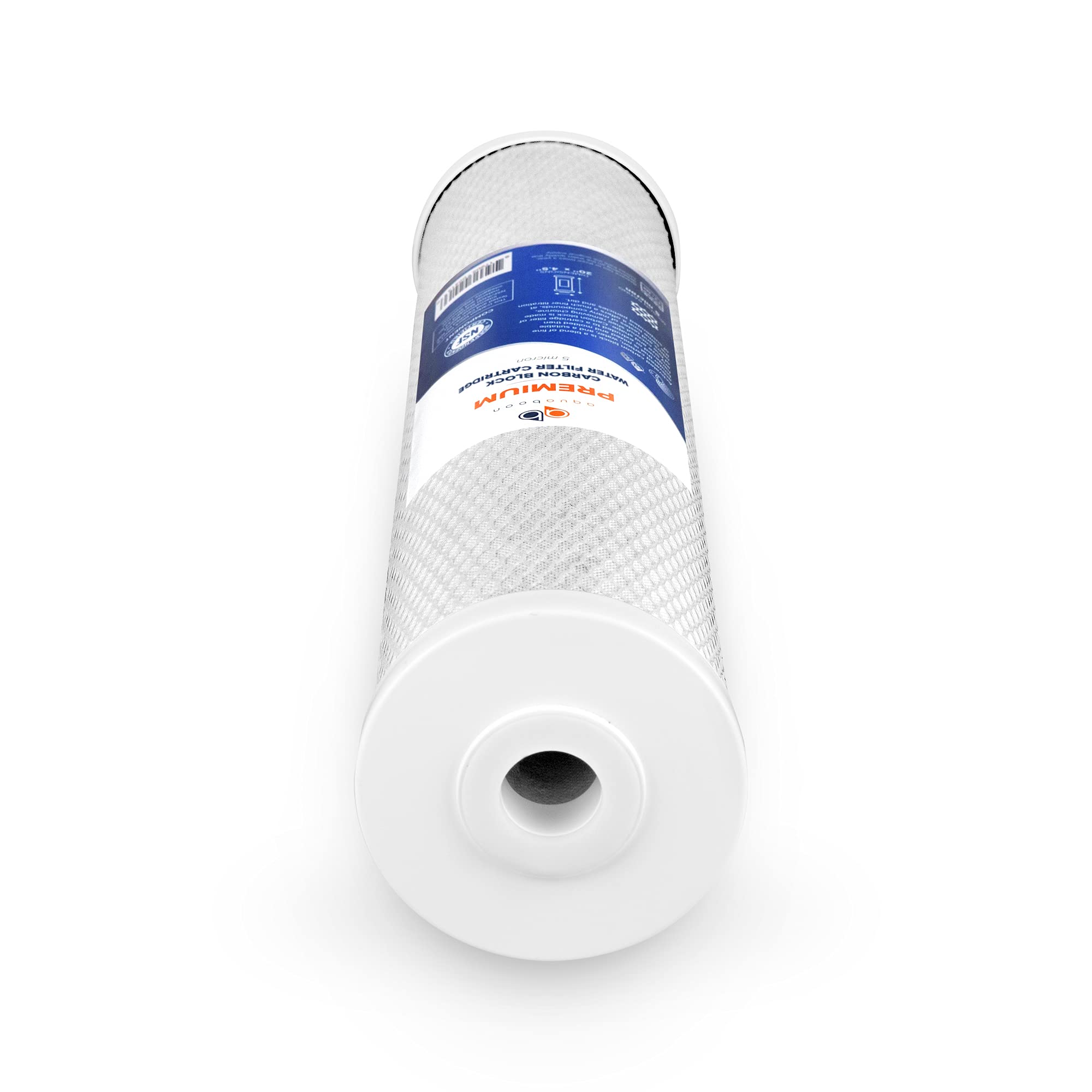 Aquaboon Cartuccia di ricambio per filtro dell'acqua a carbone attivo CTO, 5 micron, 20 x 4,5, per tutta la casa, compatibile con FC25B, EP-20BB, confezione da 2