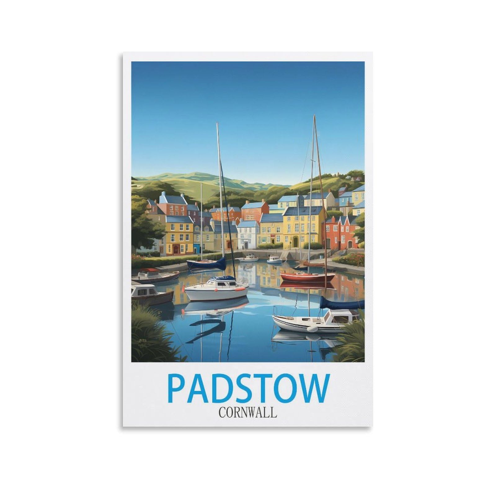 Nprzm A146 Metal Tin Sign Padstow Cornwall Funny Signs And Plaque Kitchen Sign For Home Bar Kitchen Restaurants Pub Man Cave Vintgae Decor 30X40cm