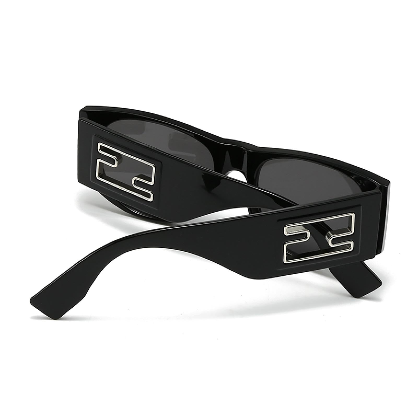 Nowoczesne okulary przeciwsłoneczne Retro Duża kwadratowa rama Metalowe akcesoria