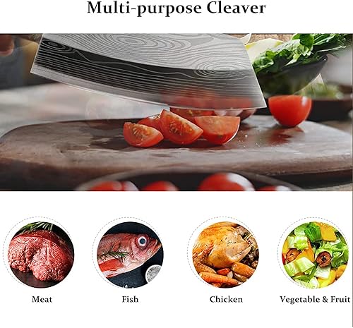 Miniatura 2 de BLADESMITH Cuchillo para cortar carne, cuchillo de corte de huesos resistente, cuchillo de deshuesado de acero inoxidable, rompedor de huesos para