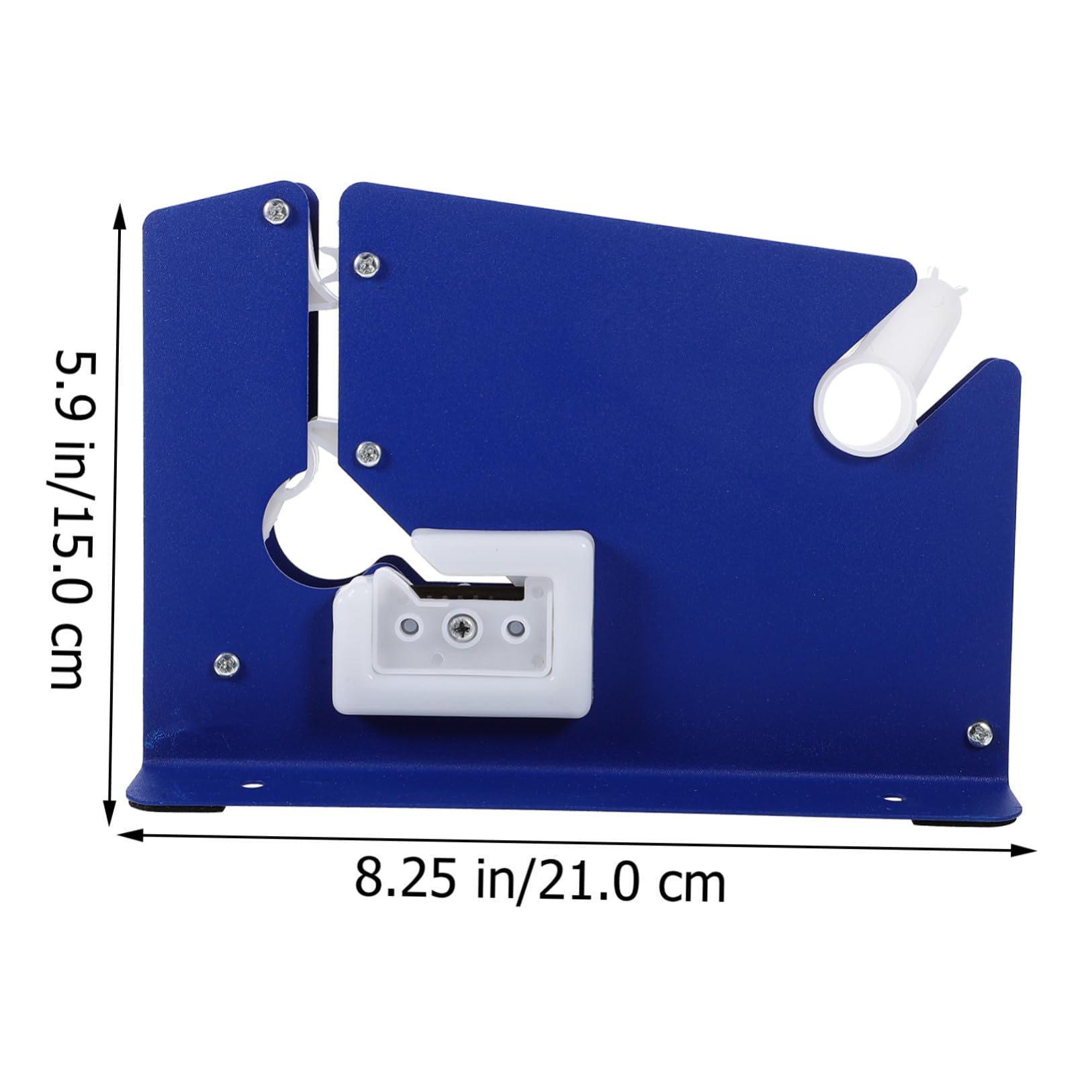 Klebebandschneider 6 Rollen Metall Kunststoff für 12mm | Edelstahlklinge, Kern 75mm, Geeignet für Tienda und Centro Comercial Zufällige Farbe