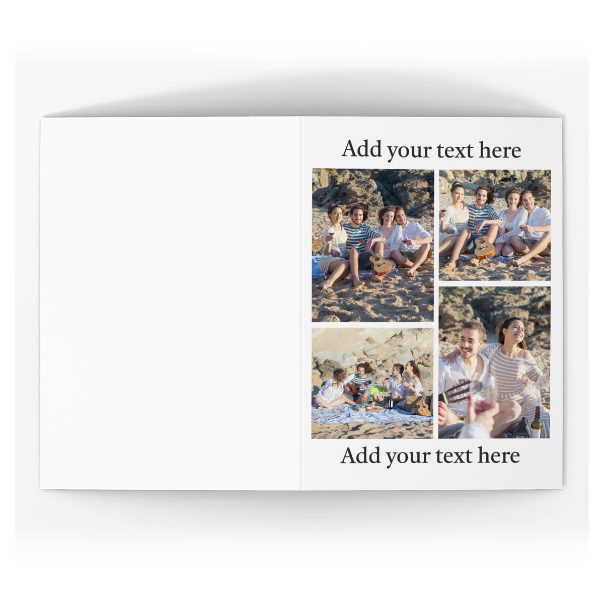winorax Customized Card Personalized Greeting Card 5x7 with Picture Photo Text Message Create Your Design For Women Men Mom Dad Friend Baby Pet