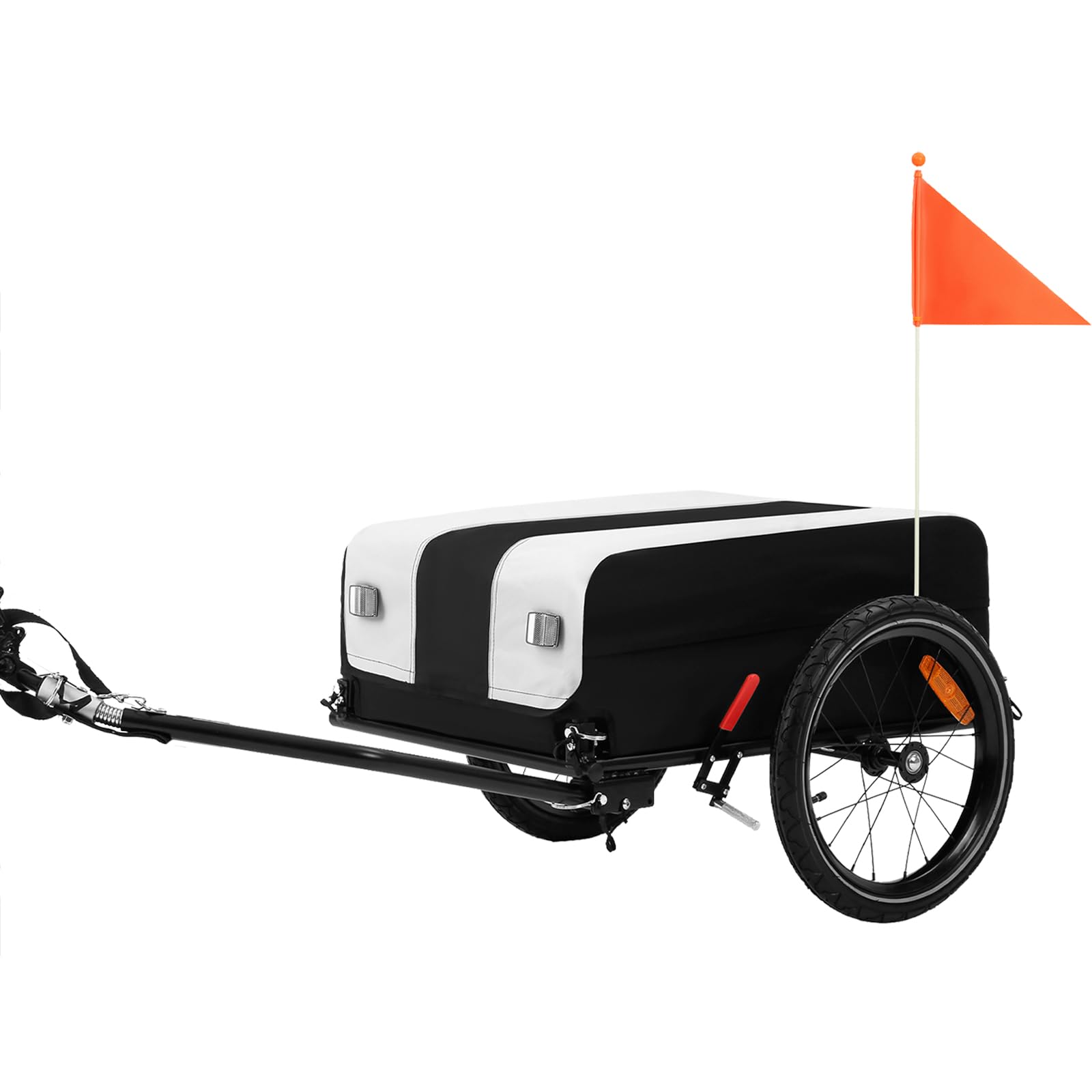 SEPNINE Remorque de vélo avec bâche de protection, remorque de transport en acier, remorque de vélo robuste, capacité de charge maximale 40 kg