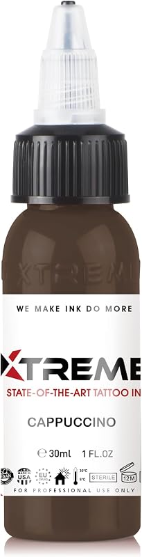 Tinta para tatuagem XTREME Cappuccino, à base de água e sem acrílico, 30 mL
