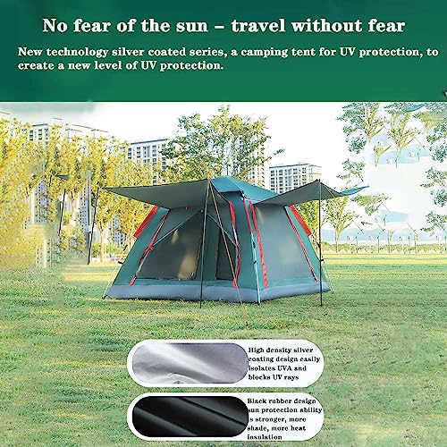 Carpa de camping familiar BNEI para 4 personas verde miniatura 4