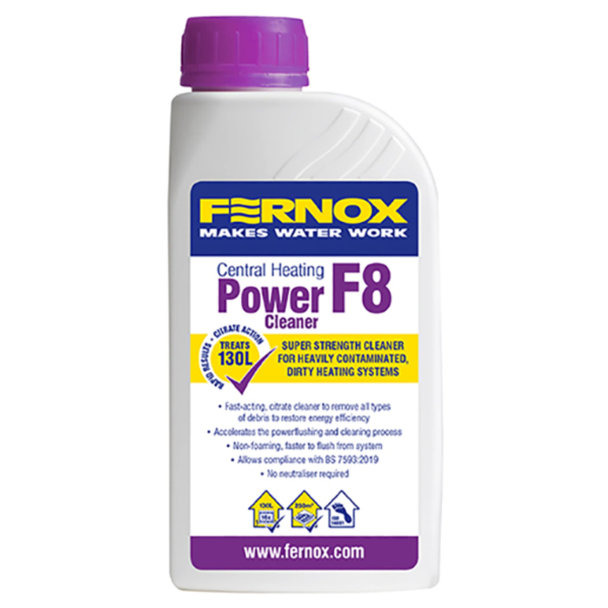Fernox F8 Super Strength Cleaner Boiler Central Heating System Sludge Remover Radiator Protector Inhibitor 500ml Boiler Protection Cleaner
