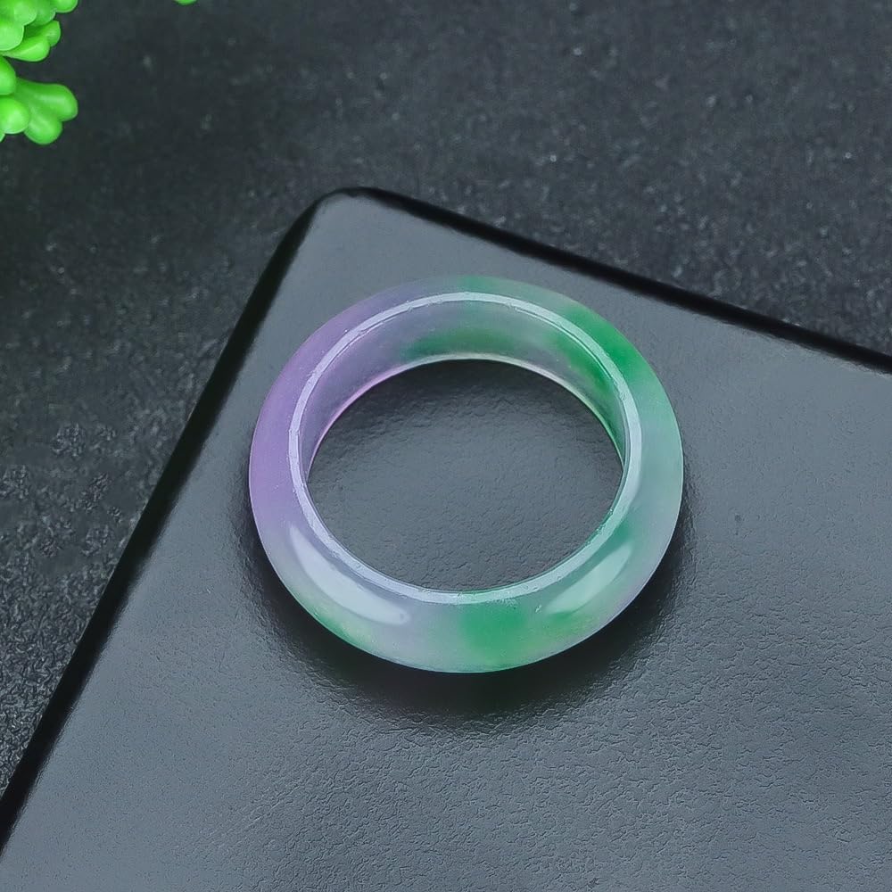 Jade Ring for Women, Real Stone Natural Jewelry Crafts Gifts for Women Men