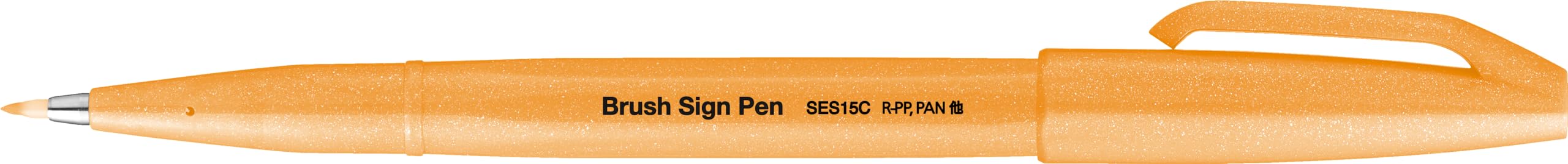 Pentel SES15C-FFX Brush Sign Pen Neon Orange Fibre Tip Brush Like Tip Pack of 10, 1 count (Pack of 10) - Image 3