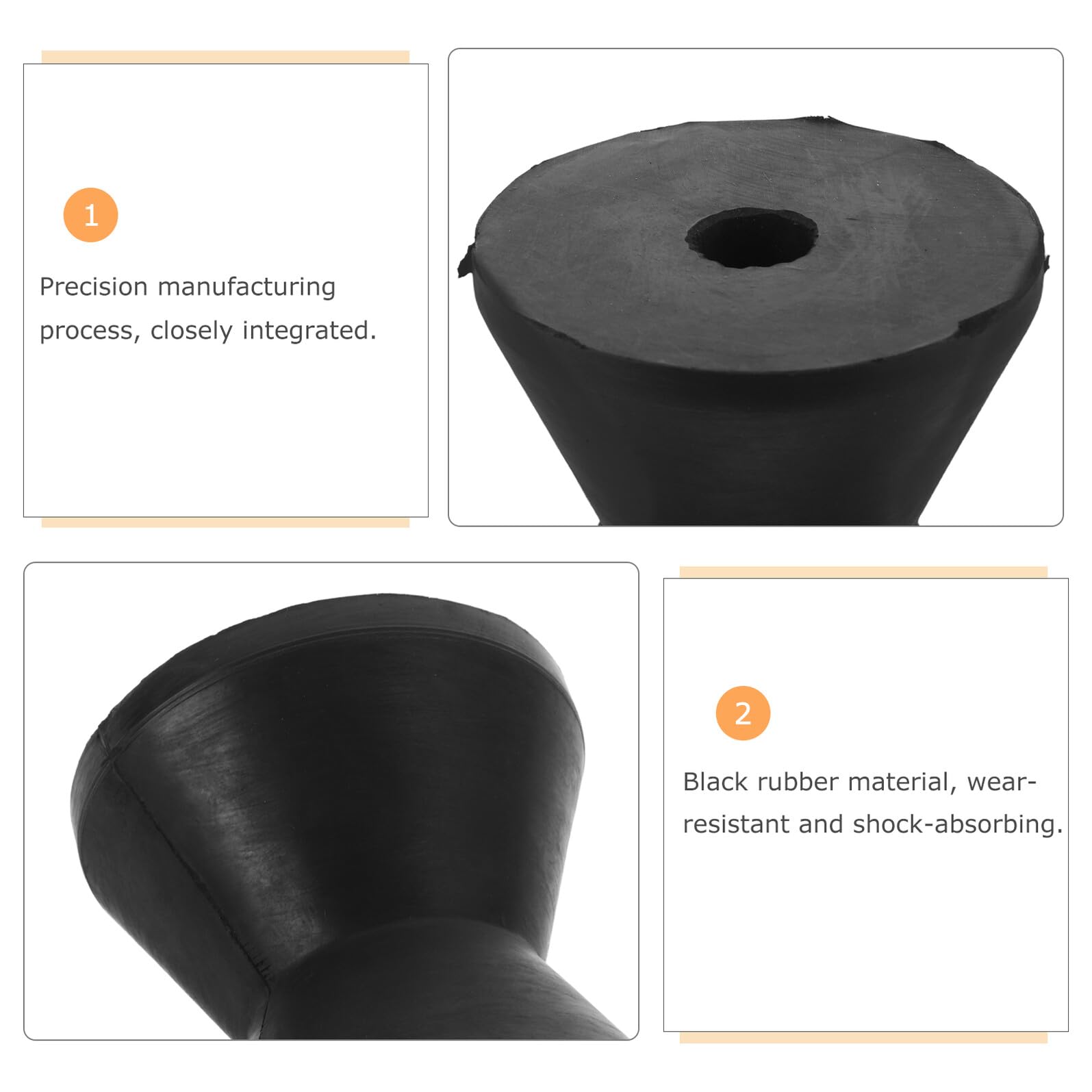 Anneome Rullo per Rimorchio Barca in Gomma Resistente Supporto Stabile per Prua Yacht e Pontone Rotelle Guida per Carrello Trailer Distribuzione Carico Ottimale per Traino Sicuro