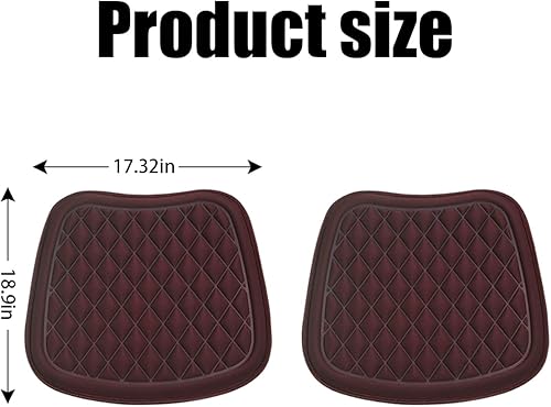 Miniatura 2 de BESULEN Fundas para asiento de automóvil, paquete de 2 almohadillas transpirables antideslizantes para asiento inferior, universales para cuatro