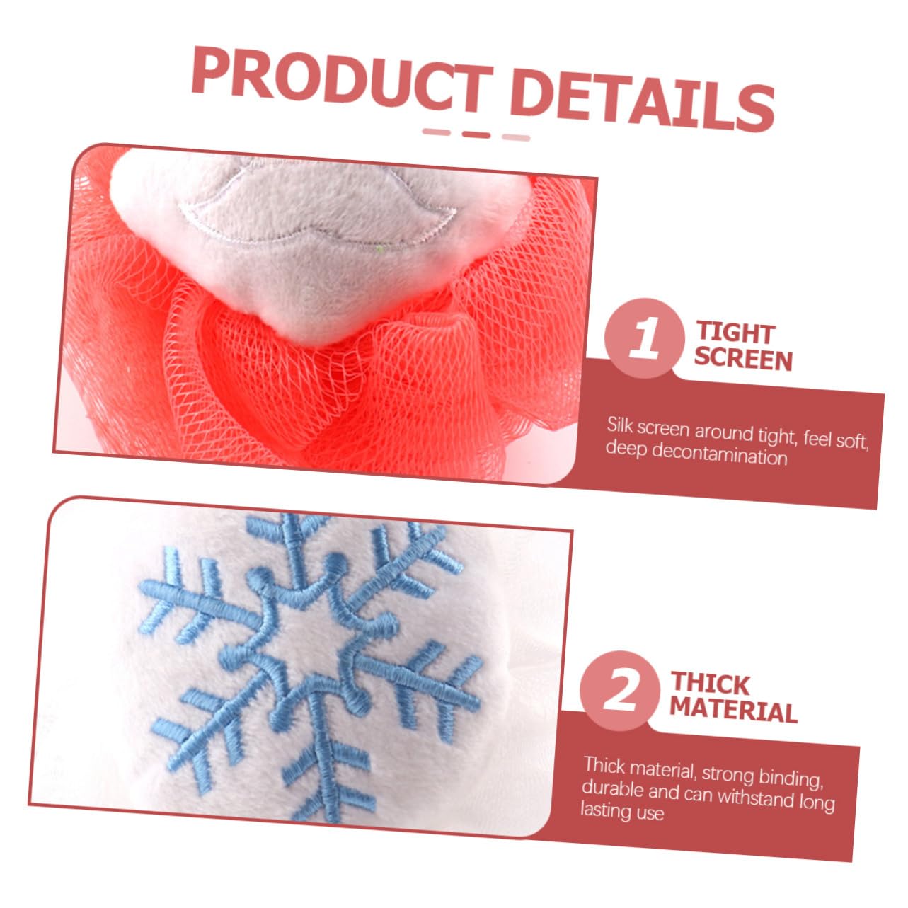 12 Pezzi Spugne Loofah Bagno Natalizie Palle Bagno Morbide per Esfoliazione e Pulizia Pori Accessori Doccia Pratici per Tutta la Famiglia