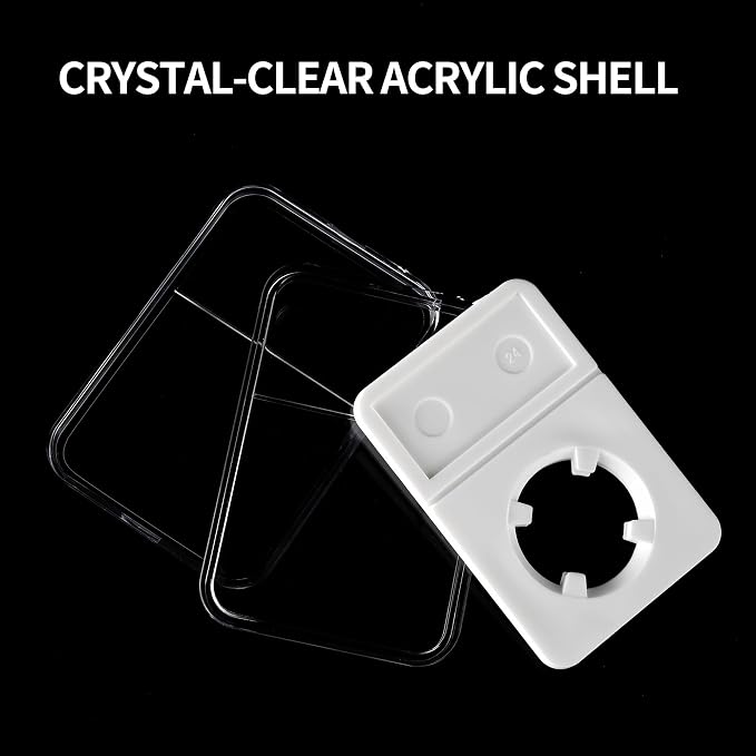 10 cajas protectoras acrílicas para monedas de 30mm miniatura 5