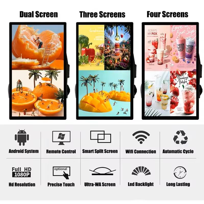 Image of Welaso 21-inch LCD Video Advertising Backpack,1920 * 1080 Resolution Ratio, Human Walking Backpack Digital Billboard (Mobile Version+Touch Screen+4G+32G)