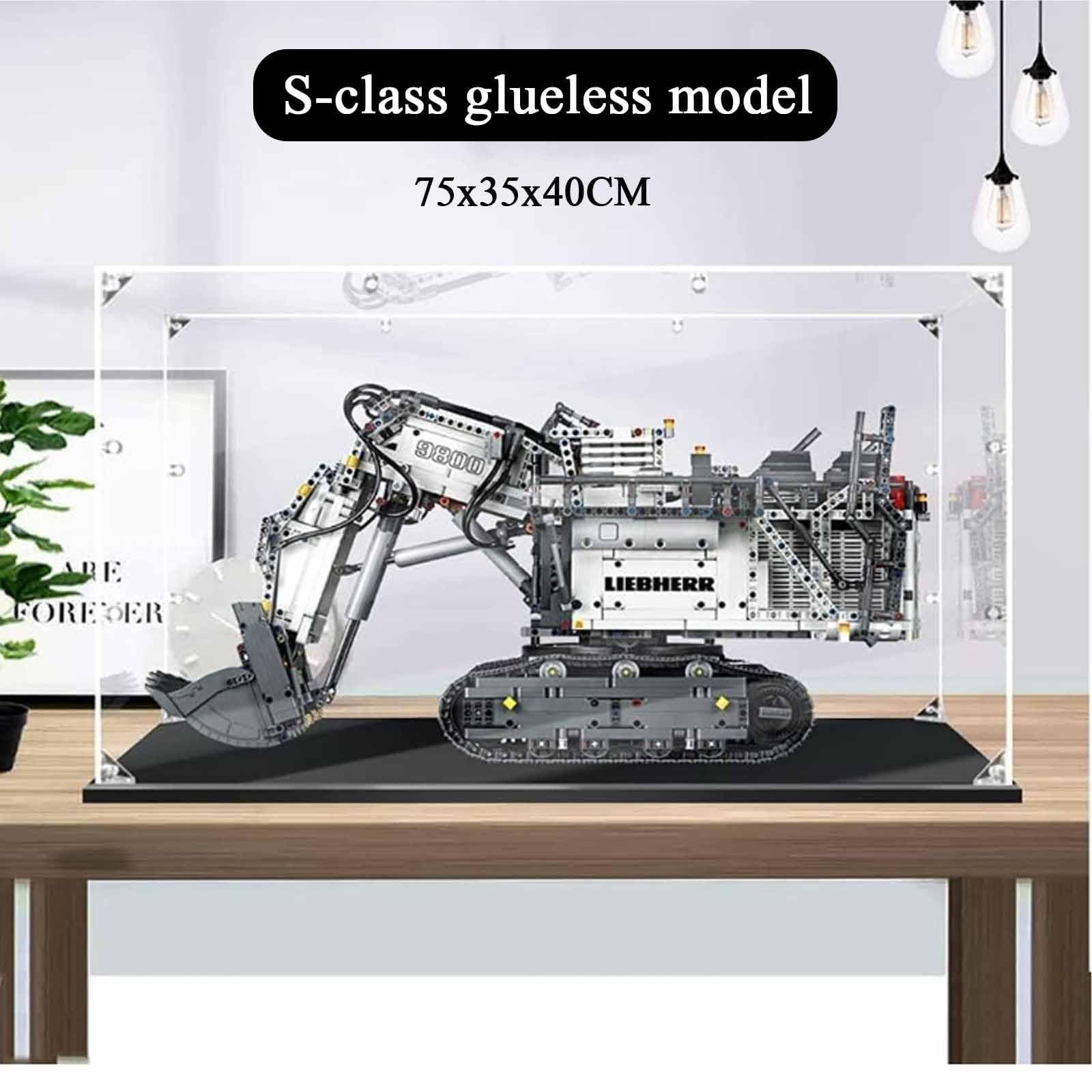 Vetrina in acrilico per Lego 42100 Vetrina trasparente antipolvere per (escavatore Liebherr R 9800) (il modello di blocco non è incluso)(3MM)