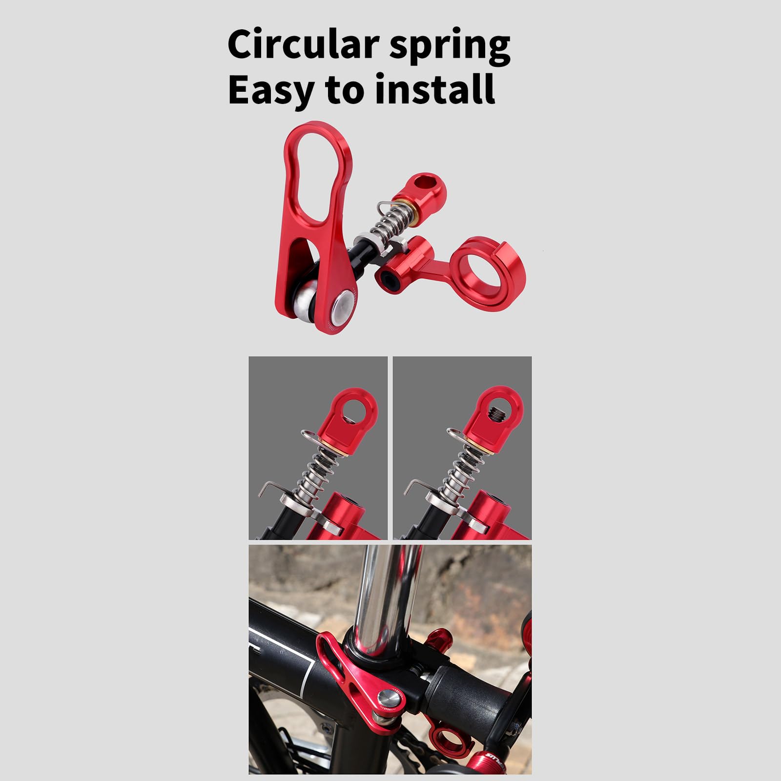 Durabilidad para asientos de bicicleta, abrazadera de tubo, peso ligero, regulable, para bicicletas plegadas y viajeros, bicicleta de viaje familiar