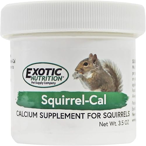 Squirrel-Cal - Suplemento de calcio en polvo ultrafino de 3.5 onzas para ardillas de mascotas