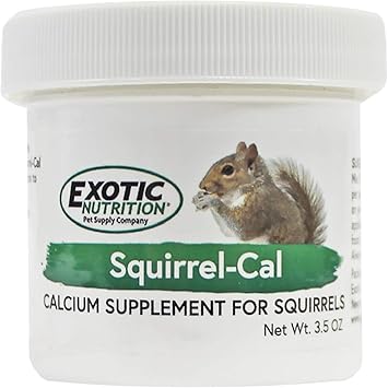 Squirrel-Cal 3.5 oz. - Ultra-fine Powdered Calcium Supplement - for Pet Squirrels