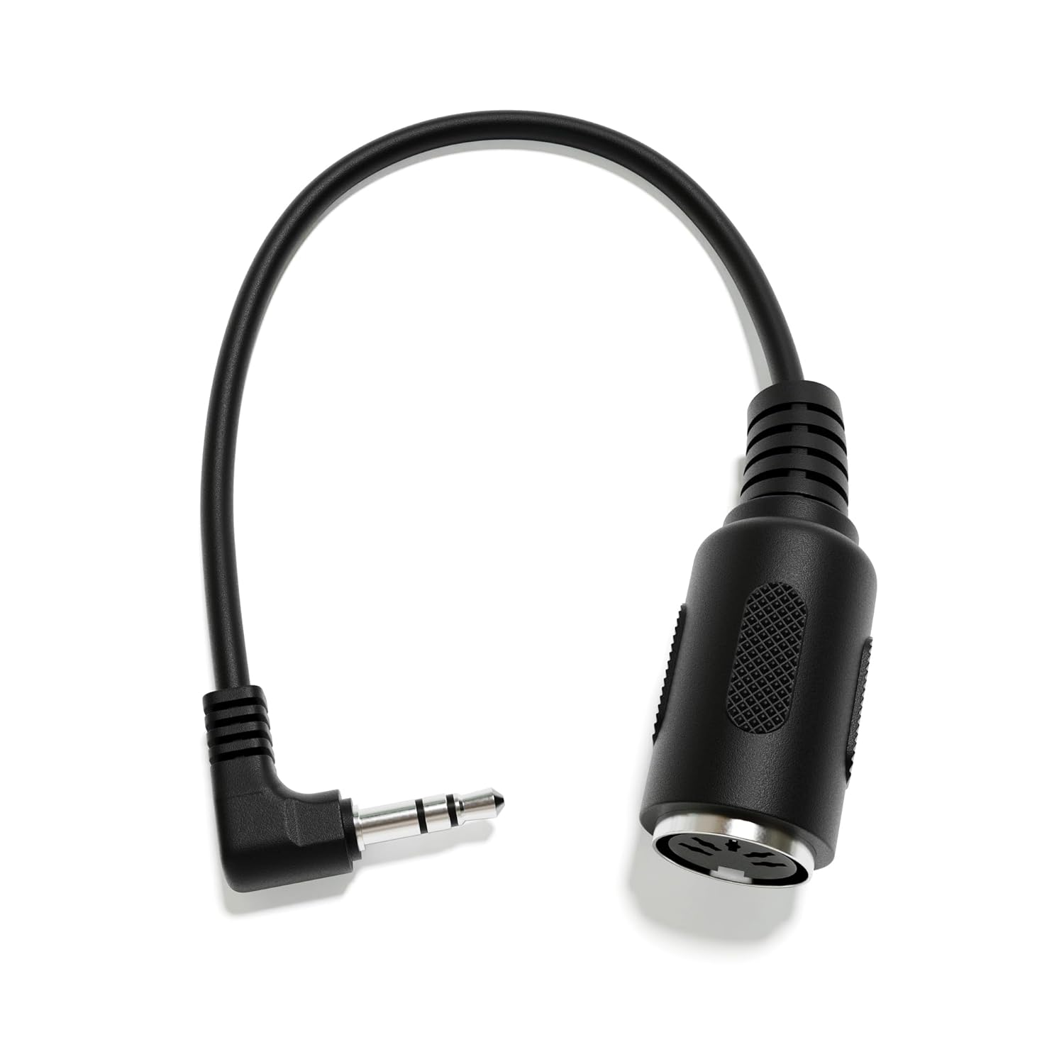 Female DIN MIDI Adapter Breakout Conversion Cable - Mini/Micro Jack [Angled | B-3.5mm]