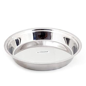 coconut Stainless Steel Parat/Multipurpose Mixing Bowl/Basin - Diameter - 1 Unit - 31 Cms