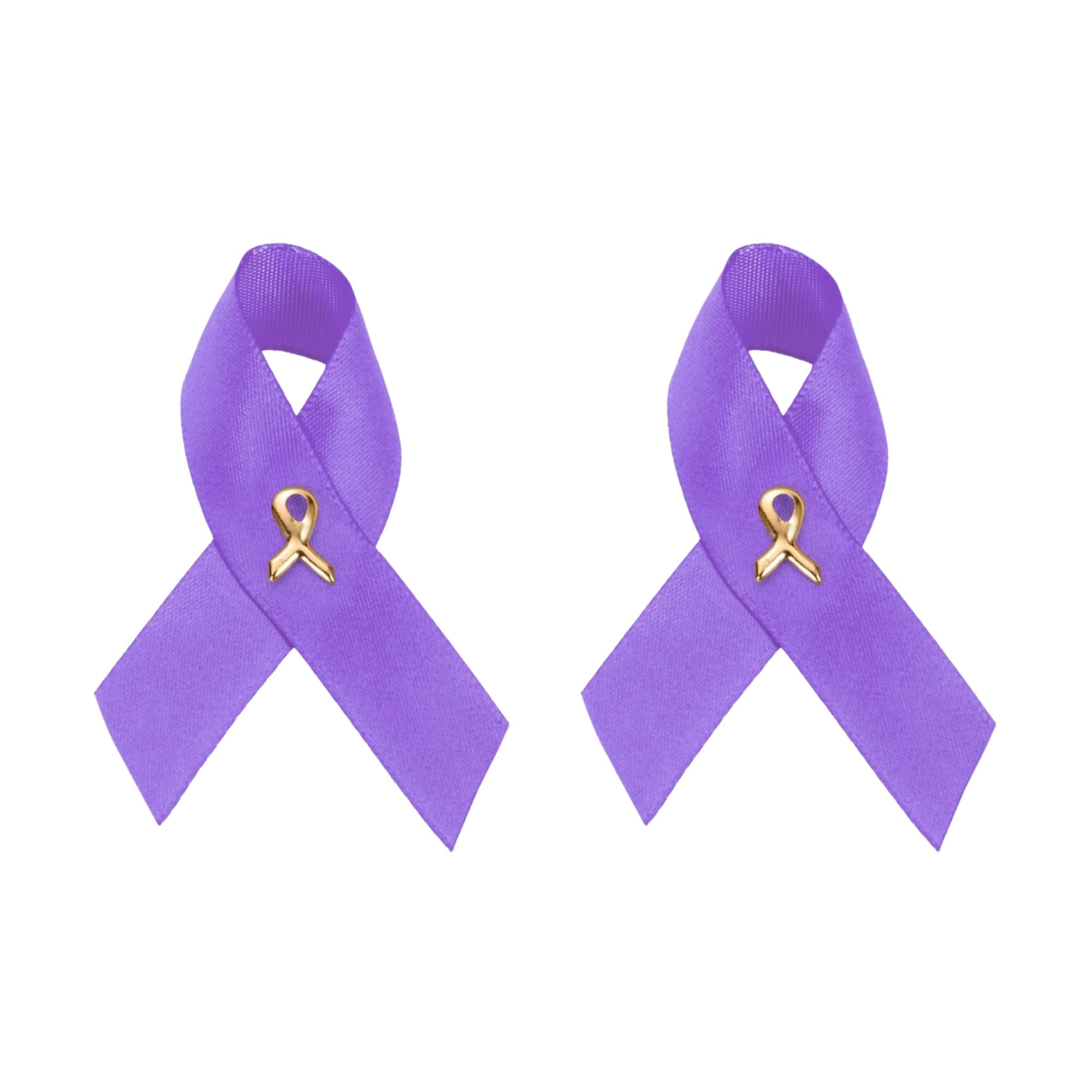1/2/5/10/25/50/100pcs Satin Awareness Ribbon Pins (Pick your color), for Cancer &amp; Disease Awareness, Bulk Quantities for Fundraising, Events, Gift Giving