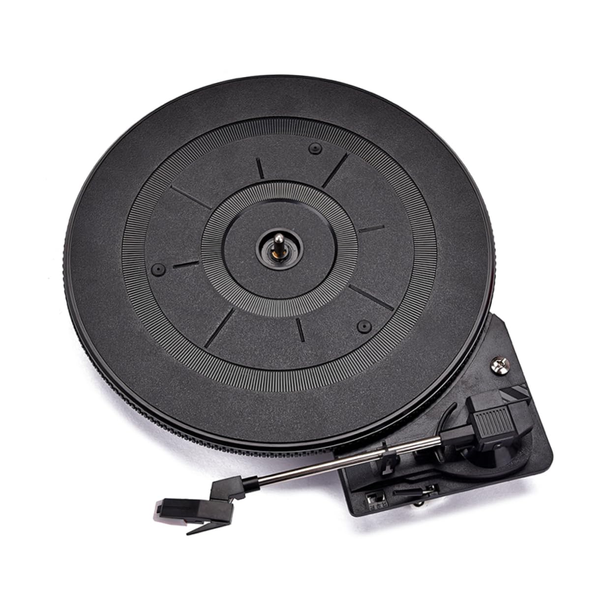Platine Vinyle Vintage 28cm Noir, Lecteur Disque Haute Fidélité Portable