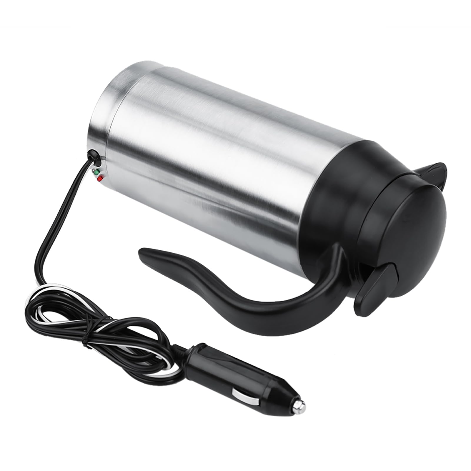 Termo eléctrico con calefacción para Coche de 12 V y 750 ml, Taza de Viaje portátil de Acero Inoxidable para café y té, para Viajes, Bebidas Calientes para Llevar