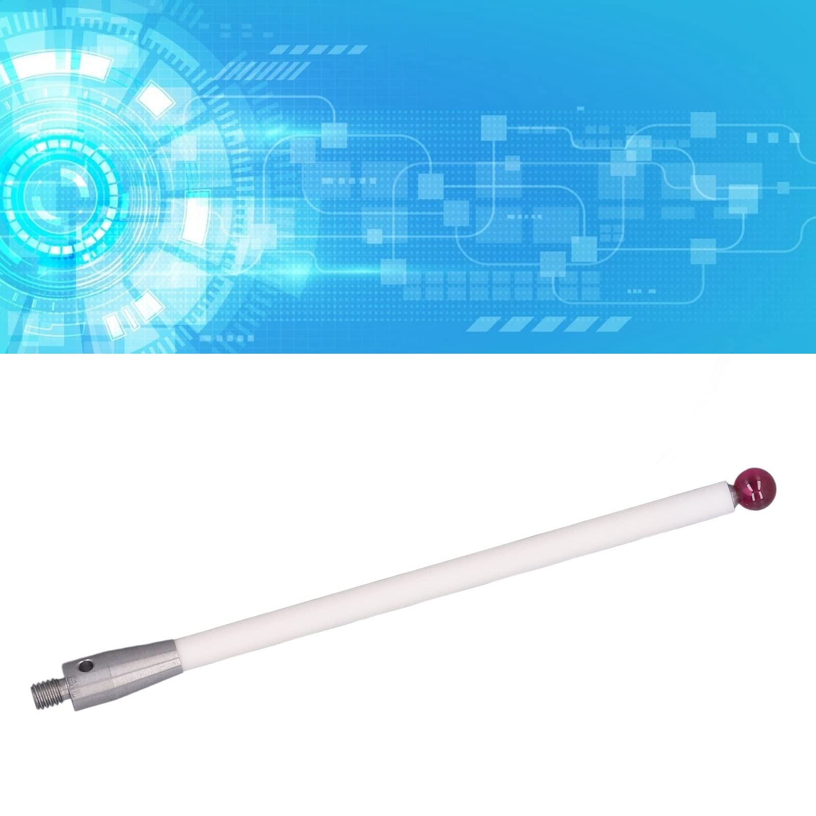 Stylet Sonde Tactile CMM à Pointe Rubis 6 Mm - Tige Céramique M4, Pour Machine à Mesurer, Neuf