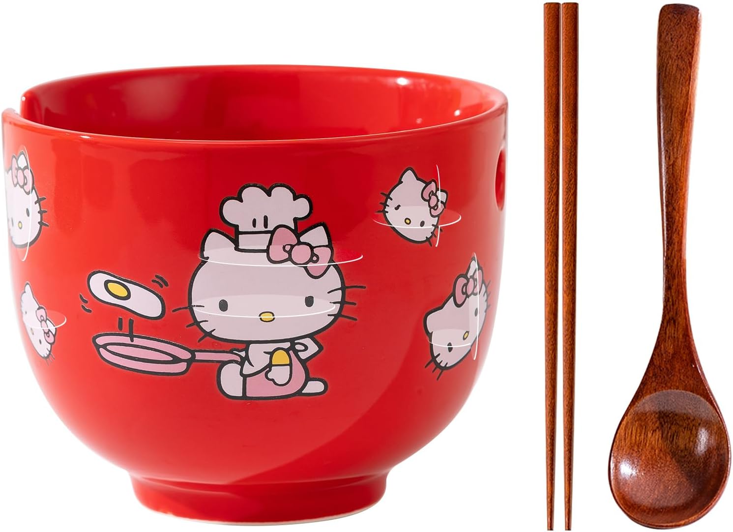 HTVCBU Japanese Cartoon Ramen Bowl, Ceramic Ramen Bowl, Set