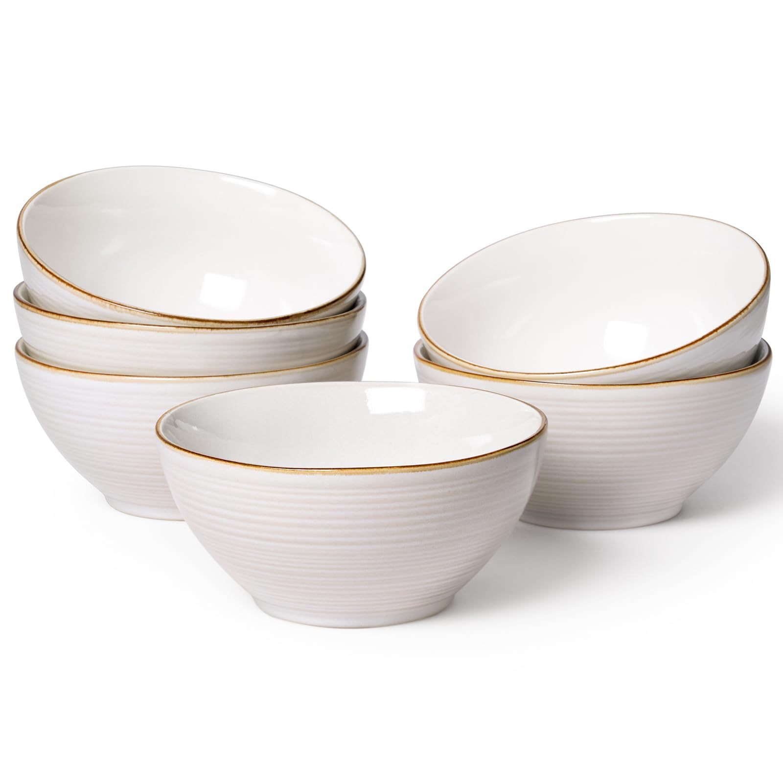 Amazon.com | Famiware Tempus Cereal Bowls Set of 6, 20 oz Salad