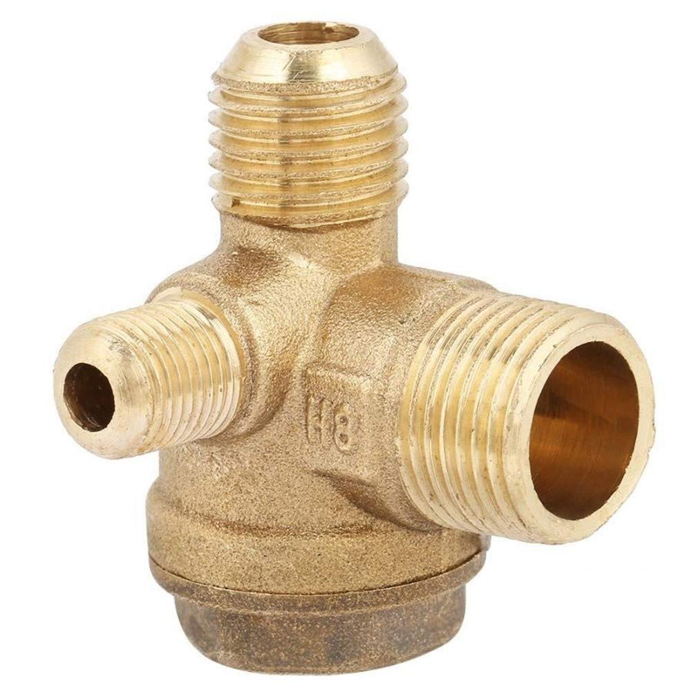 NYRXRYTCA Check Valves Male Thread 90 Degree Brass Air Compressor Check Valve Spare Parts 20 * 14 * 10mm Electric Magnetic Valve