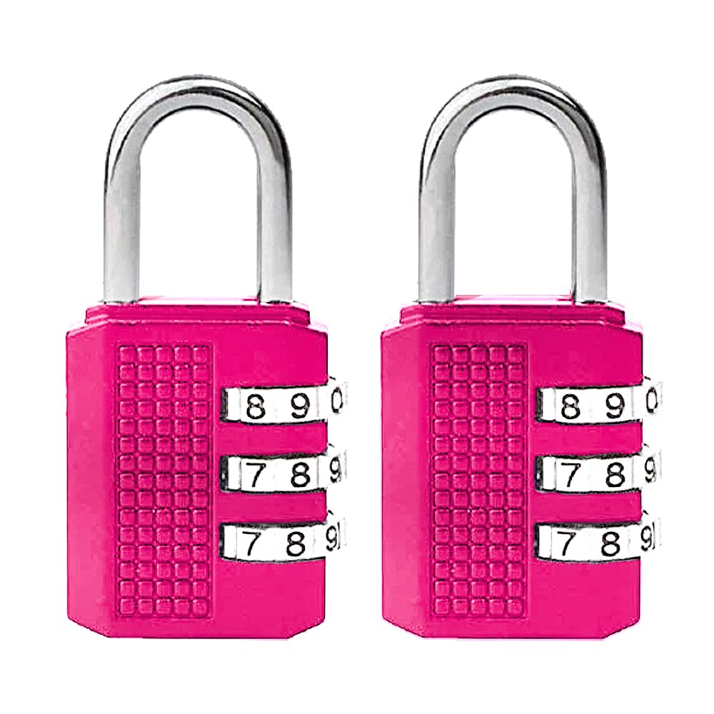 SYGA 3 Digit Combination Padlock Black Number Luggage Travel Code Lock - Pink — Amazon image 10