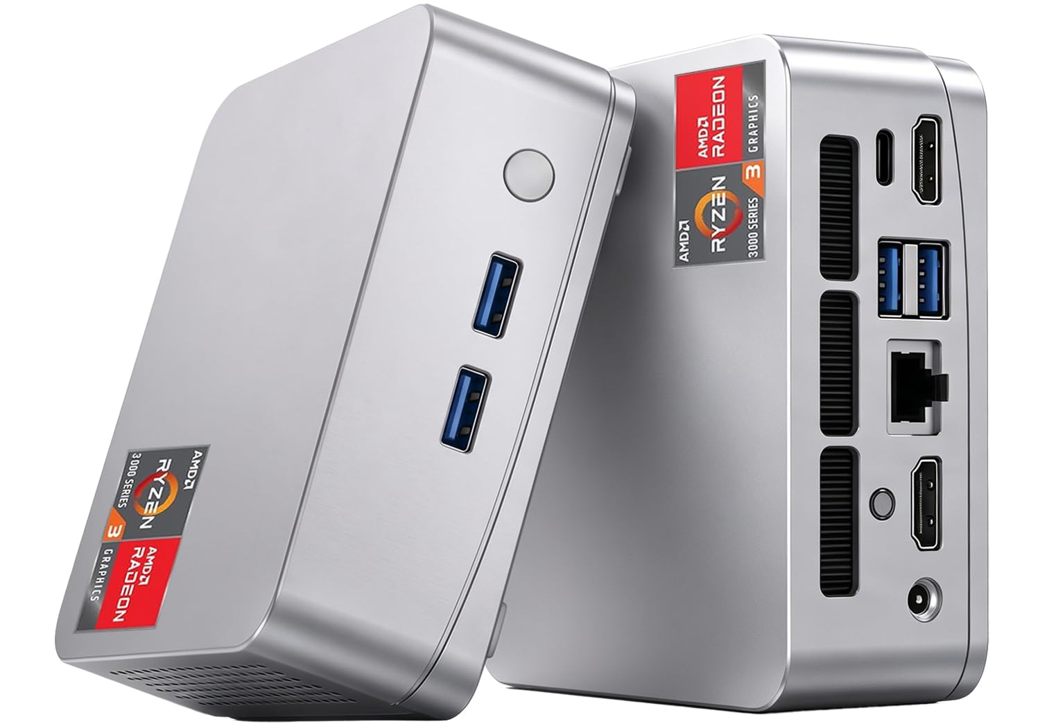 Kayoote Mini PC Ordenador de Sobremesa Procesador Ryzen 3 3200U (hasta 3,5GHz) Win 11 Pro 8GB RAM DDR4 128GB SSD, 4K Doble Pantalla HDMI/USB3.0/WiFi 6/BT5.2/Type-C/RJ45 para Casa, Oficina, Teletrabajo