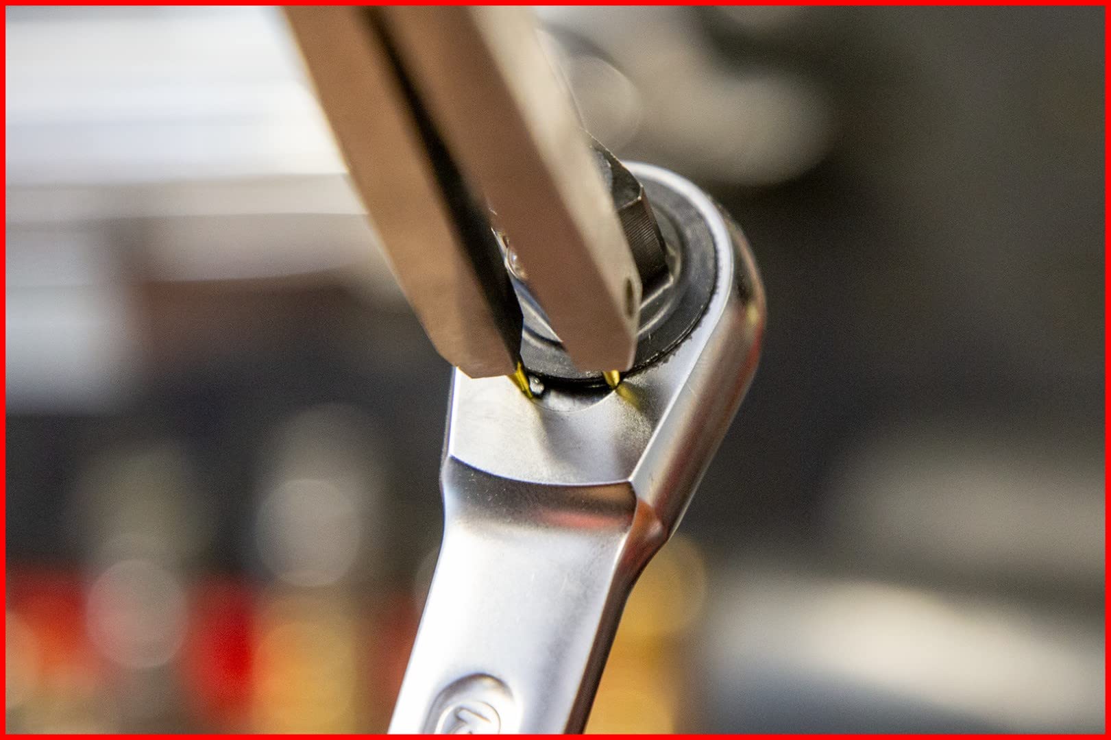 KS TOOLS 500.7015 - Pince à Circlips Intérieurs - Double Articulation - Avec Pointes Interchangeables - L. 345 mm