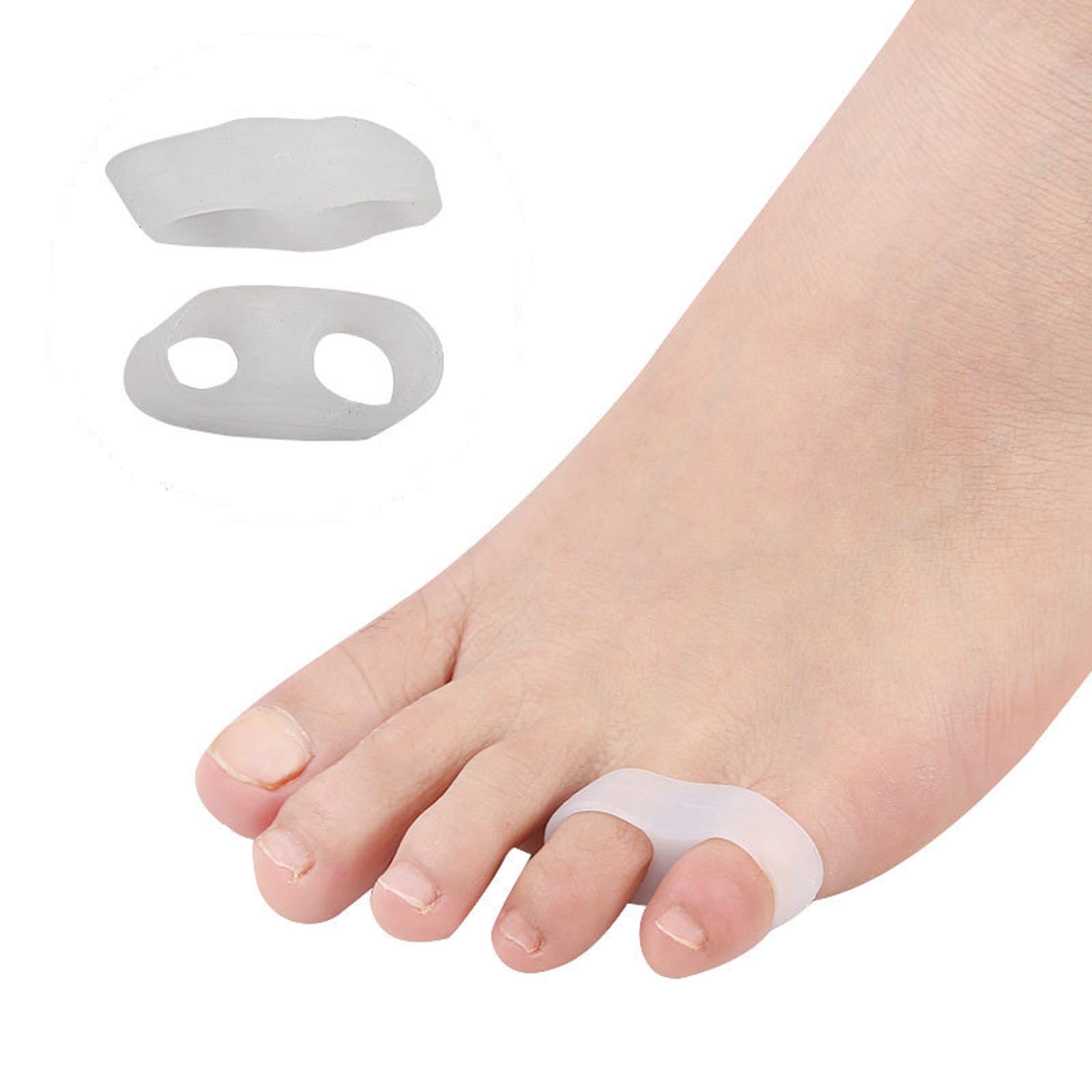 FDTY 10pcsHallux Valgus Silicone Corrector Gel Foot Care Toe Separator Little Finger Protector Bunion Straightener Pedicure