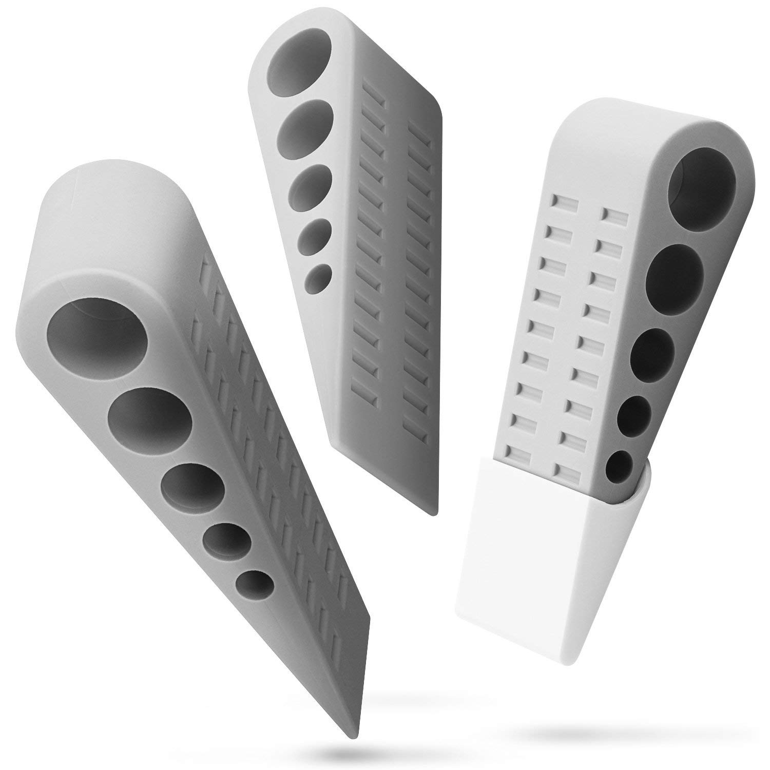 Fosmon Door Stopper (3 Pack), 1.25 inch Non-Toxic Odorless (Safe for Pets and Kids) Decorative Heavy Duty Rubber Grip, Door Stop Wedge Holders for