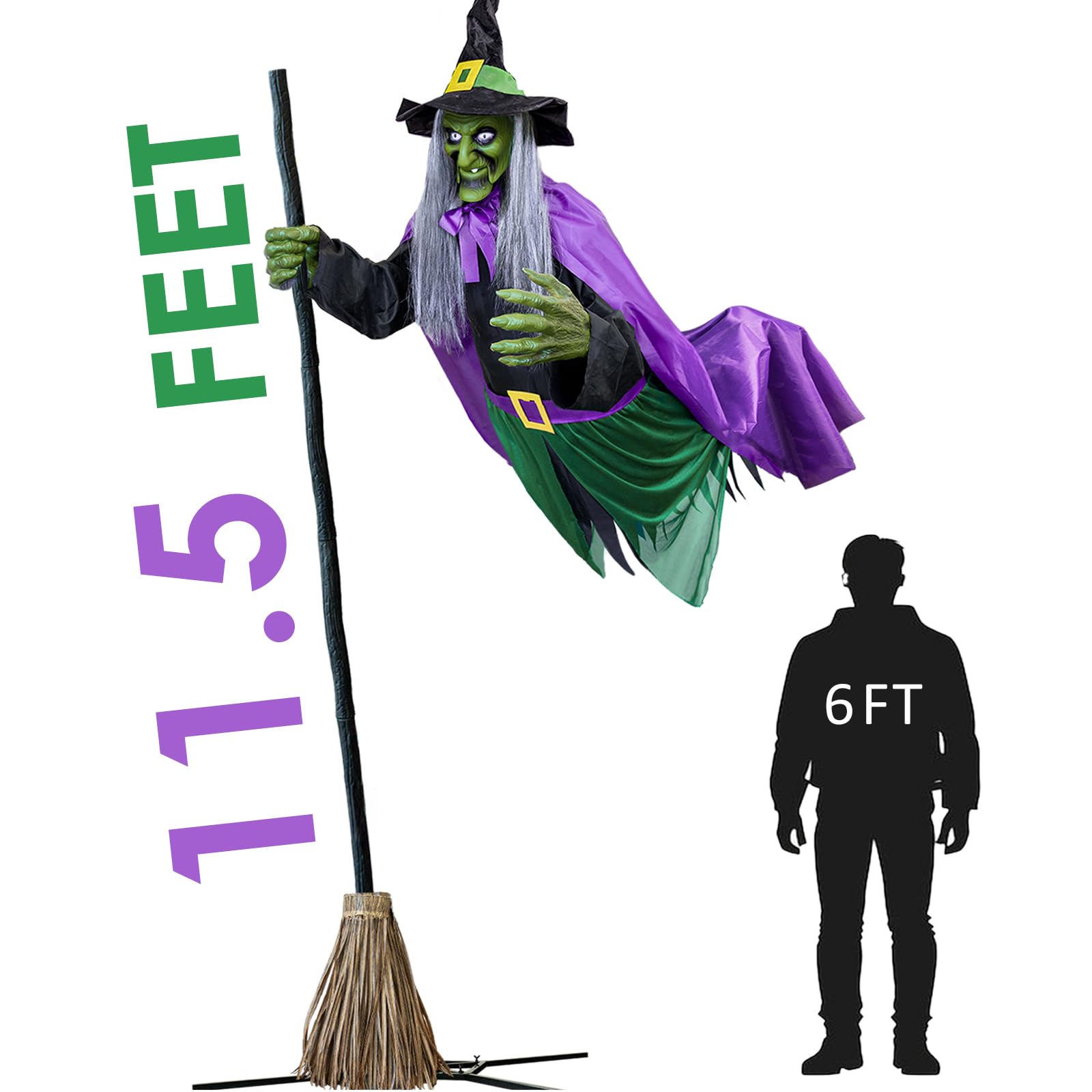 11.5 Ft Hovering Witch Animatronic