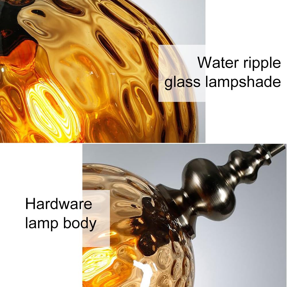 Szklana lampa wisząca Vintage wisząca lampa sufitowa z kutym szklanym kloszem w kształcie kuli Oprawa wisząca w kształcie kuli Gniazdko E27 do wyspy kuchennej Jadalnia Sypialnia Dom wiejski Star of