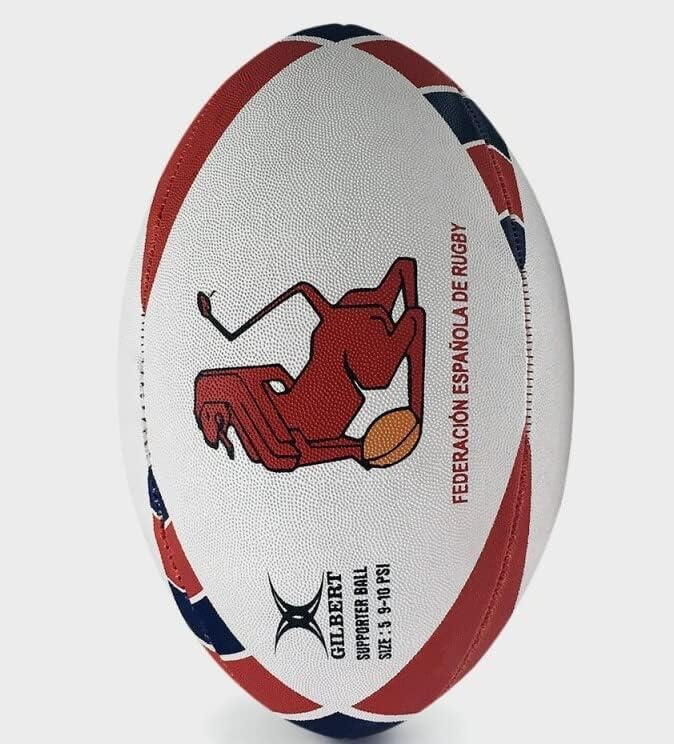Gilbert- Balon Rugby España Supporter, Unisex, Talla 4