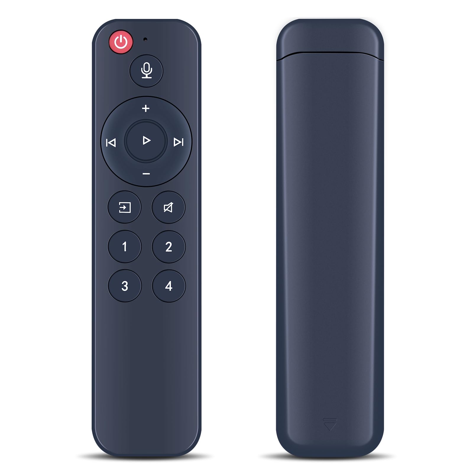 Voice Replacement Remote for WiiM Mini AirPlay 2 Pro Plus and Pro Audio Streamer, Push-to-Talk, 4 Music Preset Buttons