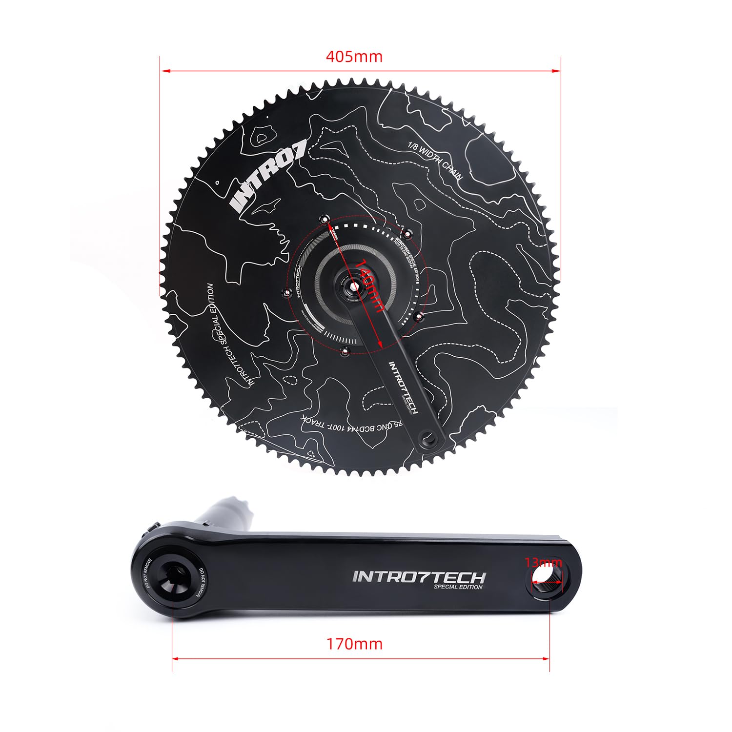 INTRO7 cycling クランク INTRO 7 48T Crankset | HollowTech | For Fixie & Single Speed