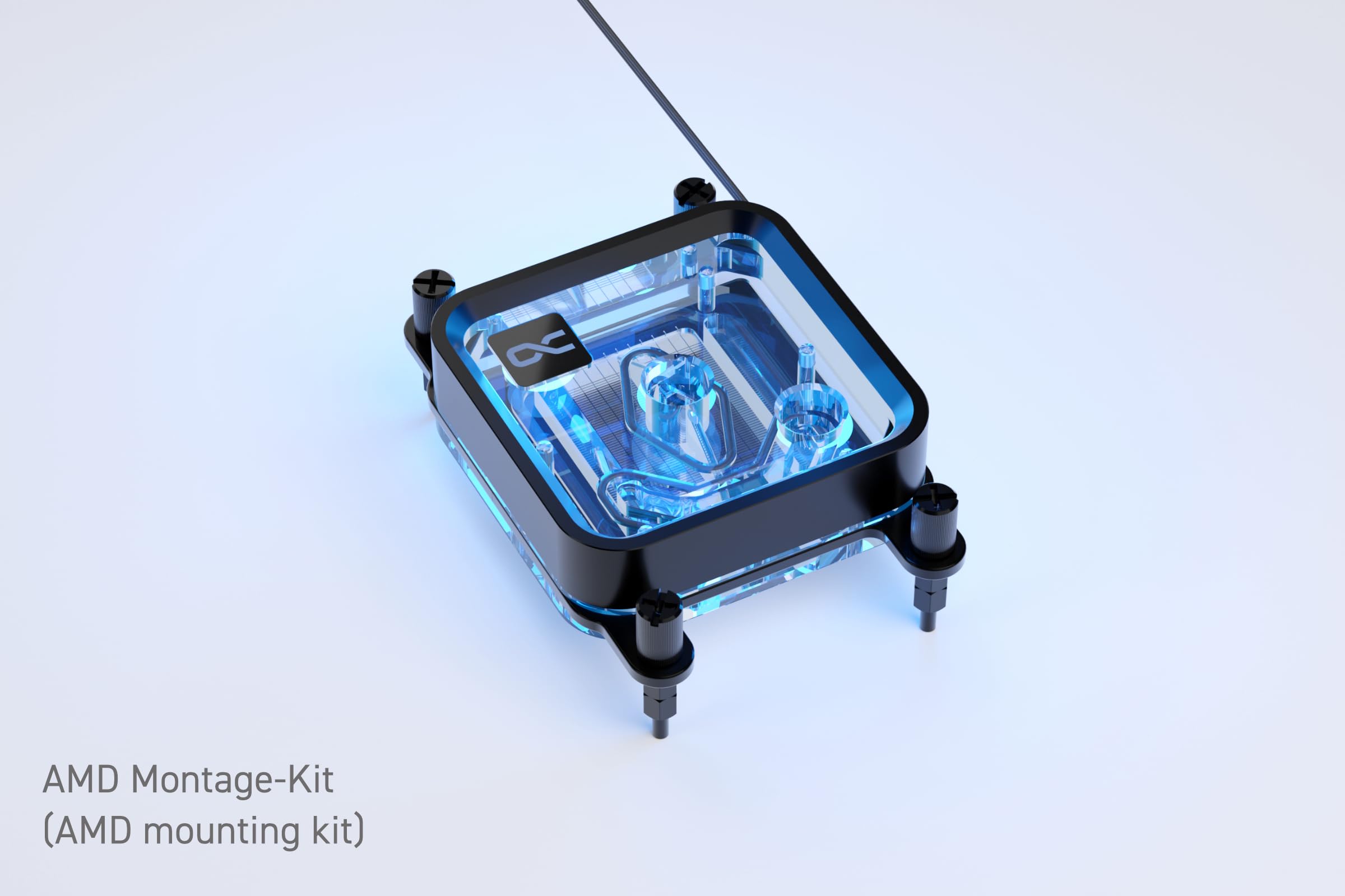 Alphacool Core 1 LT Aurora Acryl CPU Kühler, 25 cm, Wasserkühler, Desktop, Kupfer, Acryl, 4-polig, 71.8 x 71.8 x 28.1 cm