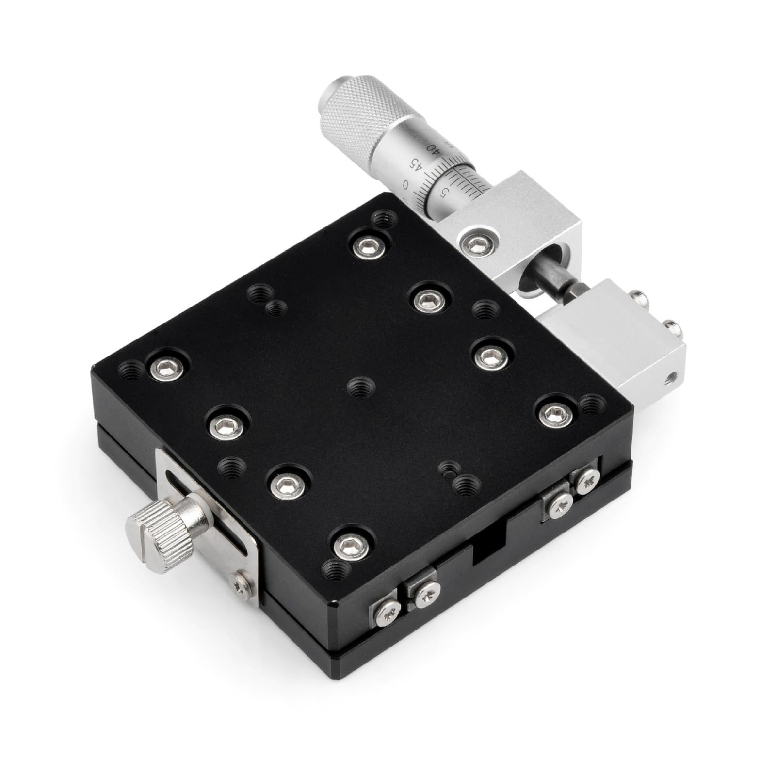 Piattaforma di Traslazione di Precisione Micrometrico Piattaforma Spostamento Micrometrica in Metallo Supporto per Ricercatori, Ottica, Esperimenti, LX60-R