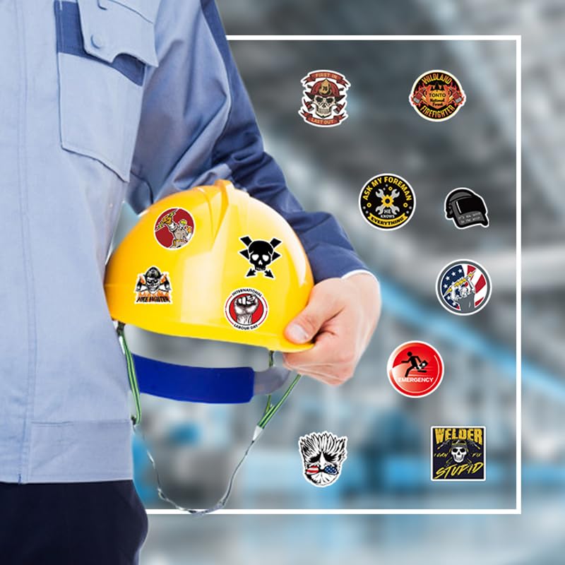 Amazon.com: 200 PCS Hard Hat Blue Collar Stickers for Tool Box