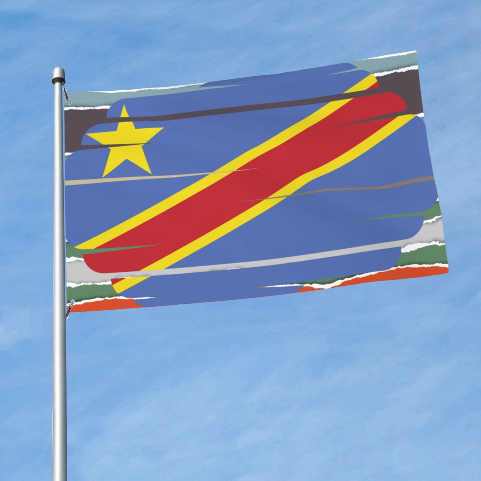 Bandiera Della Repubblica Democratica Del Congo, 3x5 Piedi, Qualit&agrave; Premium, Resistente Allo Sbiadimento, Nuova