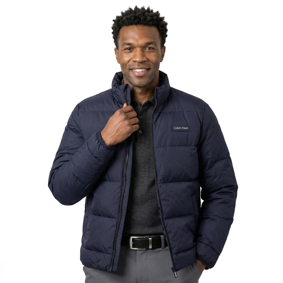 Calvin Klein Hombre Chaqueta Golf Rivington Acolchada Resistente Viento